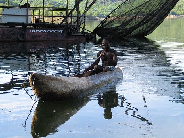 rybář v mosambiku